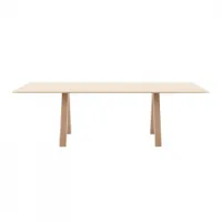 table - trestle simple chêne naturel l 240 x p 90 x h 74 cm