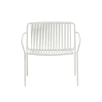 fauteuil extérieur - tribeca 3669 blanc acier finition époxy, pvc
