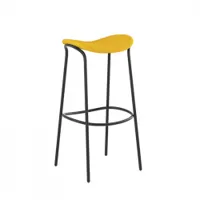 tabouret haut - funda stool steelcut trio 446/ noir l 45 x p 38,5 x h 81 cm, assise h 75 cm