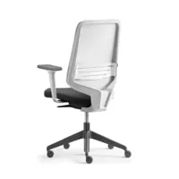 fauteuil de bureau - dot.home white edition just 72513 dossier résille web blanc, cadre blanc, assise tissu just, polyamide