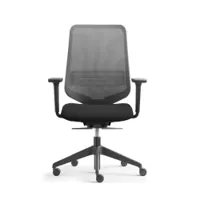 fauteuil de bureau - dot.home colour edition dossier résille meci noir, cadre noir, assise tissu just, polyamide just 72514 1d eco