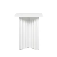 table d'appoint guéridon - plec small acier blanc l 37,5 x p 37,5 x h 45,5 cm acier avec peinture polyester
