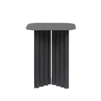 table d'appoint guéridon - plec small acier noir l 37,5 x p 37,5 x h 45,5 cm acier avec peinture polyester