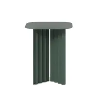 table d'appoint guéridon - plec small acier vert l 37,5 x p 37,5 x h 45,5 cm acier avec peinture polyester