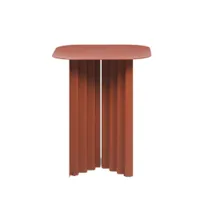 table d'appoint guéridon - plec small acier terracotta l 37,5 x p 37,5 x h 45,5 cm acier avec peinture polyester