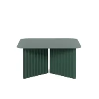 table basse - plec medium acier vert l 70 x p 70 x h 35,6 cm acier avec peinture polyester