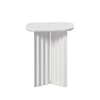 table d'appoint guéridon - plec small marbre blanc l 37,5 x p 37,5 x h 45,5 cm marbre de carrare, acier avec peinture polyester