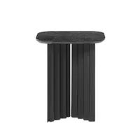 table d'appoint guéridon - plec small marbre noir l 37,5 x p 37,5 x h 45,5 cm marbre noir marquina, acier avec peinture polyester