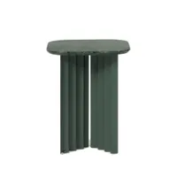 table d'appoint guéridon - plec small marbre vert l 37,5 x p 37,5 x h 45,5 cm marbre aver, acier avec peinture polyester