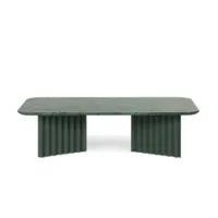 table basse - plec large marbre vert l 115 x p 60 x h 30 marbre aver, acier avec peinture polyester