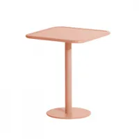 table et table basse extérieur - week-end carrée rose