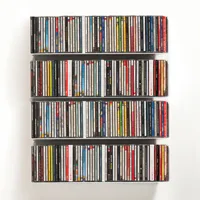 étagère range cd uscd - lot de 4 - 45 cm - teebooks