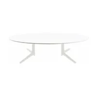 table basse ovale blanche 192x118 multiplo - kartell