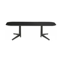 table basse noire 180x90 multiplo - kartell