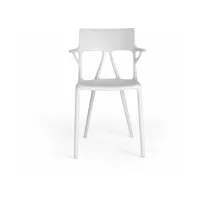 chaise avec accoudoirs blanche a.i - kartell