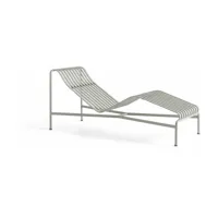 chaise longue en métal gris palissade - hay