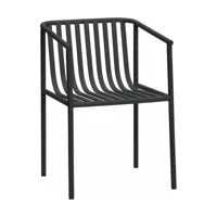 chaise de jardin en métal noire - hübsch