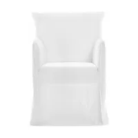chaise avec accoudoirs blanche ghost 25 - gervasoni