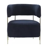 fauteuil lounge bleu nuit teddy - hübsch