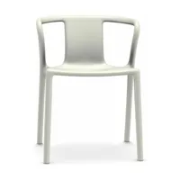 chaise avec accoudoirs en polypropylène blanche air - magis