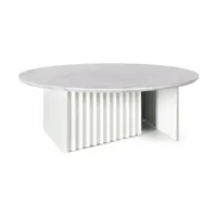 table basse ronde blanche l en marbre plec - rs barcelona