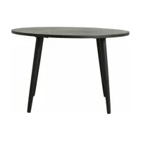 table ronde 120 cm en bois de manguier noir hau - nordal