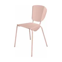 chaise en acier mat baby pink batchair - matière grise
