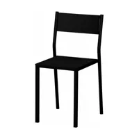 chaise en acier noir mat take - matière grise