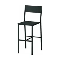 chaise haute en acier mat anthracite 99 cm take - matière grise