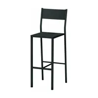 chaise haute en acier mat anthracite 110 cm take - matière grise
