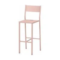 chaise haute en acier mat baby pink 110 cm take - matière grise