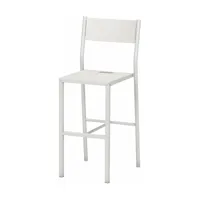 chaise haute en acier mat blanche 99 cm take - matière grise