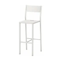 chaise haute en acier mat blanche 110 cm take - matière grise