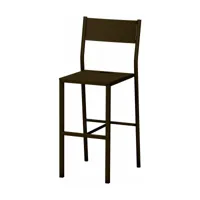 chaise haute en acier mat bronze 99 cm take - matière grise