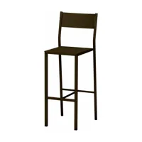 chaise haute en acier mat bronze 110 cm take - matière grise