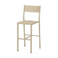 chaise haute en acier mat crème 99 cm take - matière grise