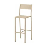 chaise haute en acier mat crème 110 cm take - matière grise