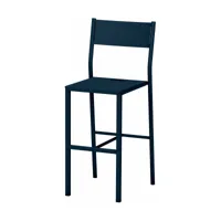 chaise haute en acier mat denim 99 cm take - matière grise