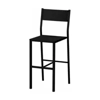 chaise haute en acier mat noir mat 99 cm take - matière grise