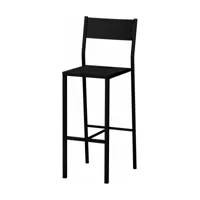 chaise haute en acier mat noir mat 110 cm take - matière grise