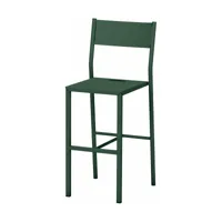 chaise haute en acier mat olive 99 cm take - matière grise