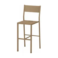 chaise haute en acier mat sable 99 cm take - matière grise