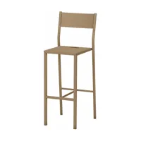 chaise haute en acier mat sable 110 cm take - matière grise