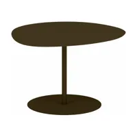 table basse en acier mat bronze 40 cm galet 01 - matière grise