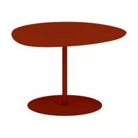 table basse en acier mat terracotta 40 cm galet 01 - matière grise