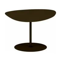 table basse en acier mat bronze 39 cm galet 02 - matière grise