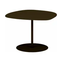 table basse en acier mat bronze 37 cm galet 03 - matière grise
