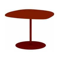 table basse en acier mat terracotta 37 cm galet 03 - matière grise