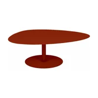 table basse xl terracotta 80 cm galet - matière grise