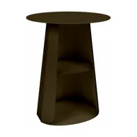 table de chevet en acier bronze 39 cm ankara - matière grise